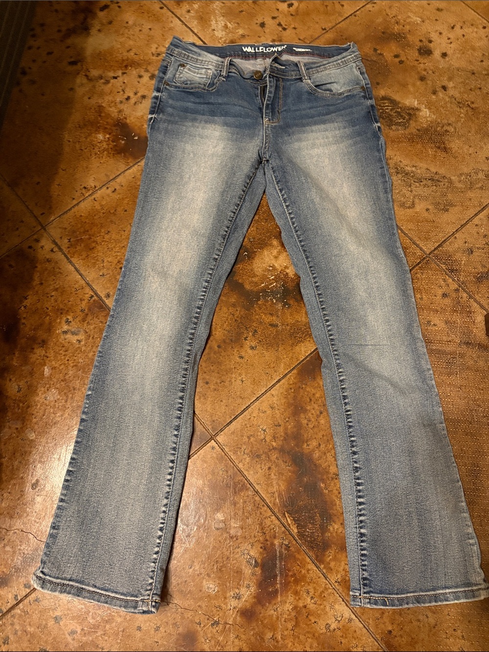 Wallflower Women's Faded Blue Bootcut Jeans